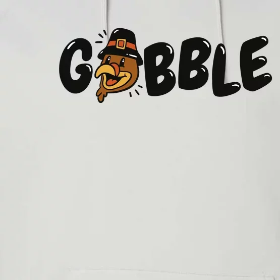 Gobble Turkey Thanksgiving Holiday Cute Performance Fleece Hoodie