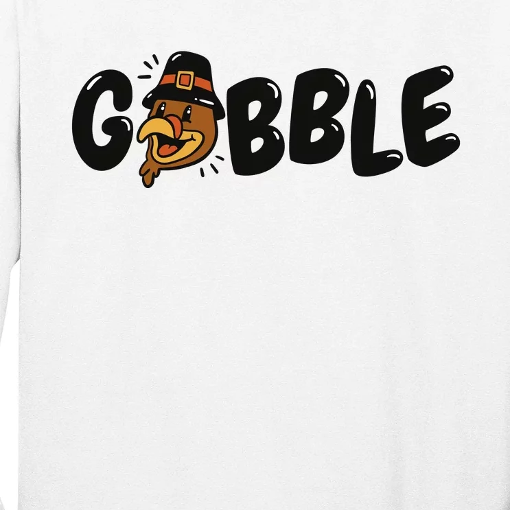 Gobble Turkey Thanksgiving Holiday Cute Long Sleeve Shirt