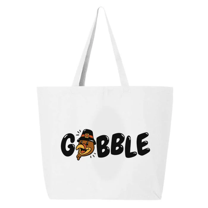 Gobble Turkey Thanksgiving Holiday Cute 25L Jumbo Tote