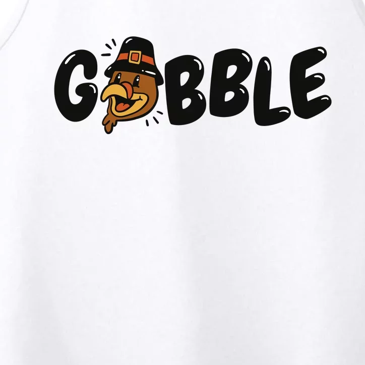 Gobble Turkey Thanksgiving Holiday Cute Performance Tank