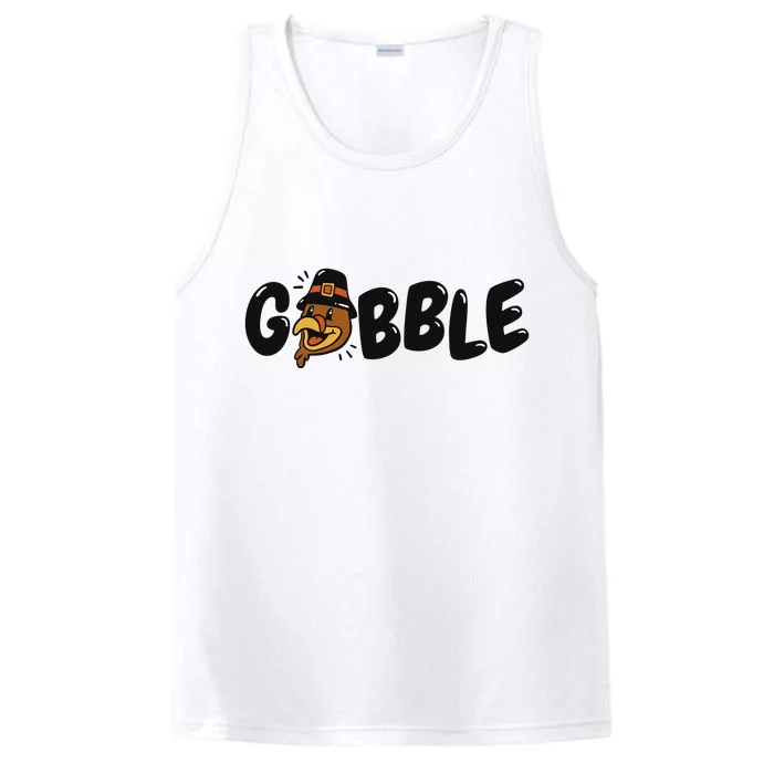 Gobble Turkey Thanksgiving Holiday Cute Performance Tank