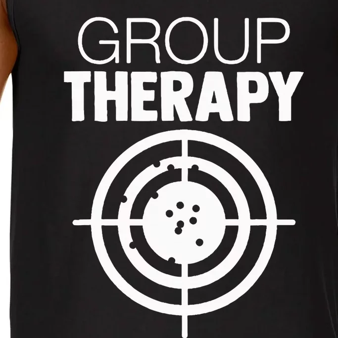 Group Therapy Target Practice Shooting Range Humor Gun Lover Comfort Colors® Tank Top