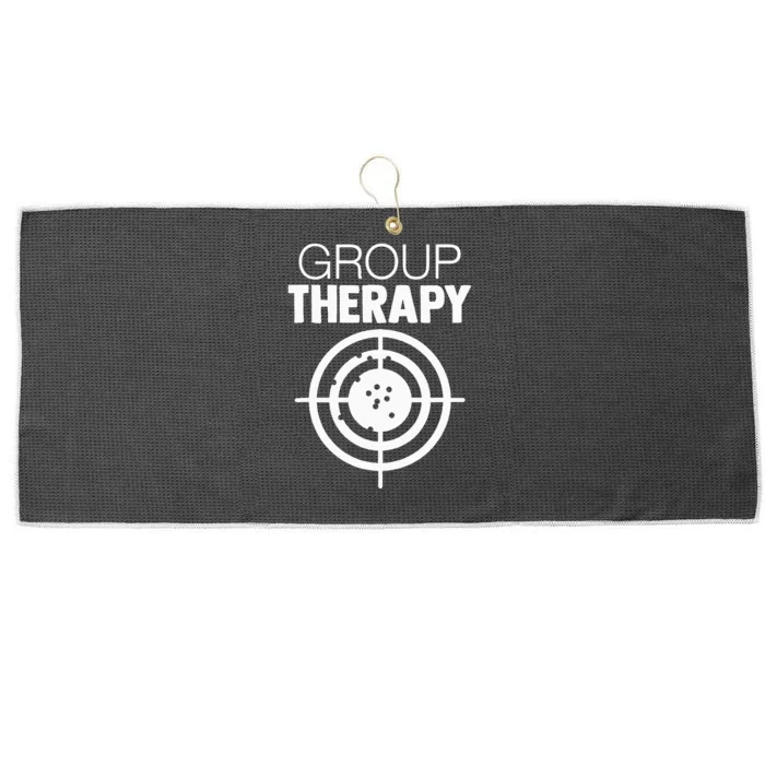 Group Therapy Target Practice Shooting Range Humor Gun Lover Large Microfiber Waffle Golf Towel