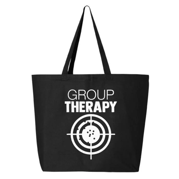 Group Therapy Target Practice Shooting Range Humor Gun Lover 25L Jumbo Tote