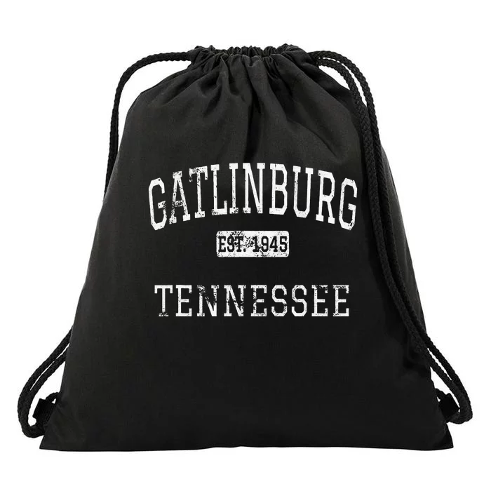 Gatlinburg Tennessee TN Vintage Drawstring Bag