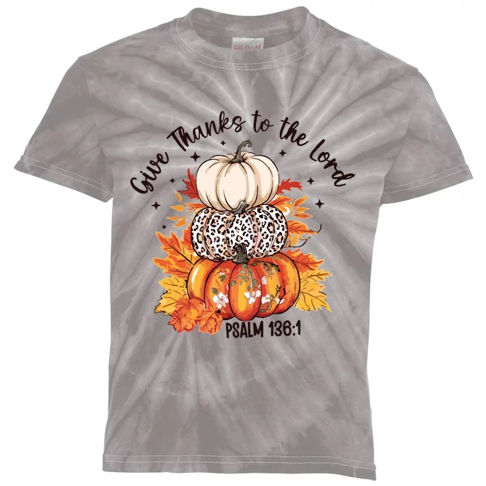 Give Thanks To The Lord Christian Kids Tie-Dye T-Shirt