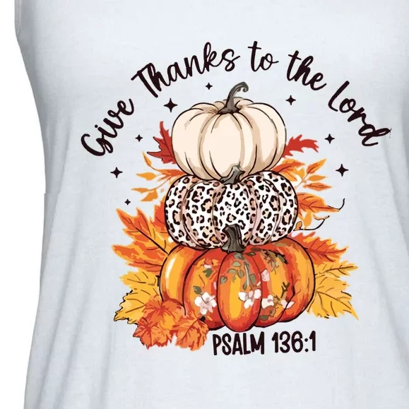 Give Thanks To The Lord Christian Ladies Essential Flowy Tank