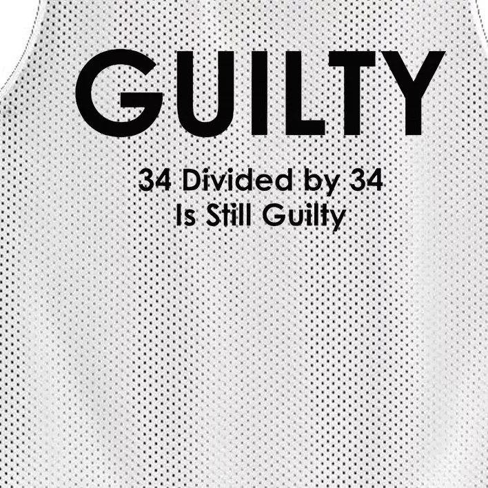 Guilty Trump Trump 34 Divided By 34 Trial 2024 Election Mesh Reversible Basketball Jersey Tank