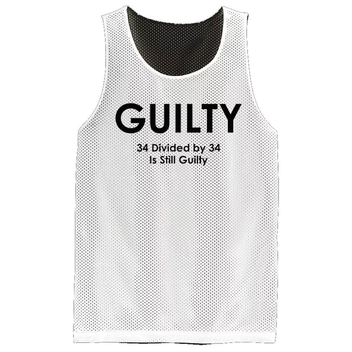 Guilty Trump Trump 34 Divided By 34 Trial 2024 Election Mesh Reversible Basketball Jersey Tank