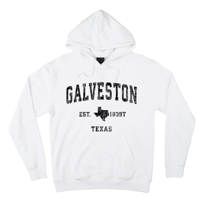 Galveston Texas Tx Vintage Established Athletic Sports Design Hoodie