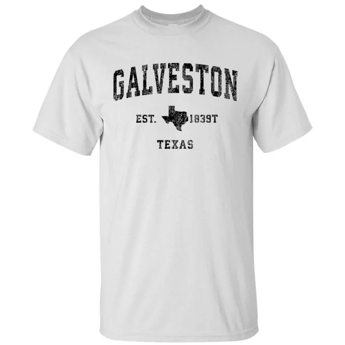 Galveston Texas Tx Vintage Established Athletic Sports Design Tall T-Shirt