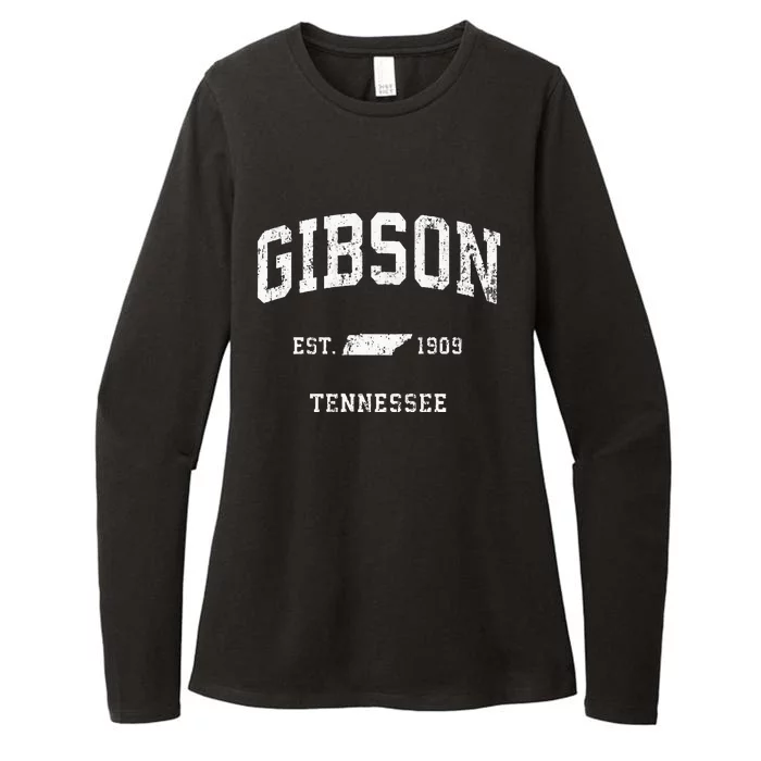 Gibson Tennessee TN Vintage Athletic Sports Womens CVC Long Sleeve Shirt