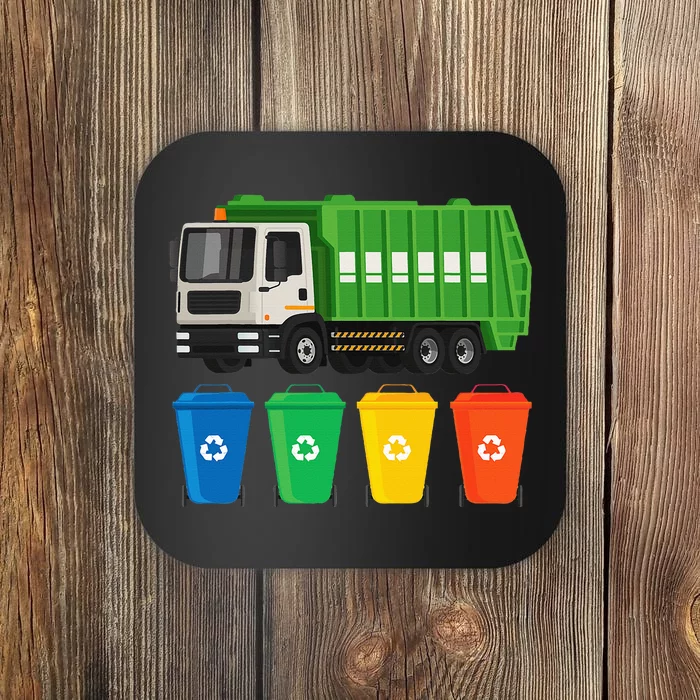 Garbage Truck Trash Recycling Lover Waste Management Coaster