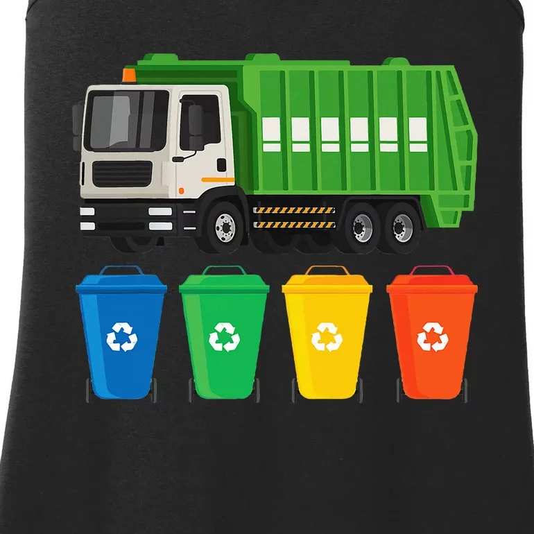 Garbage Truck Trash Recycling Lover Waste Management Ladies Essential Tank