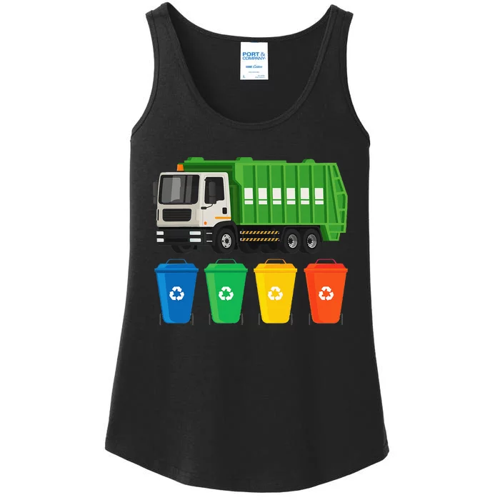 Garbage Truck Trash Recycling Lover Waste Management Ladies Essential Tank