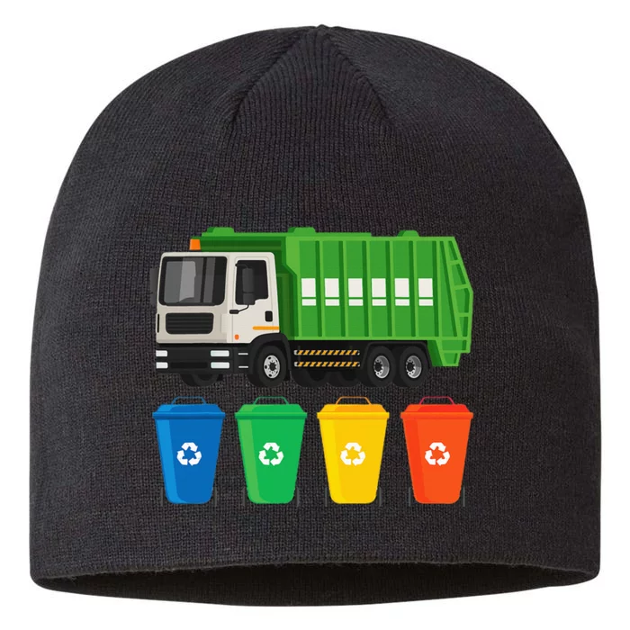 Garbage Truck Trash Recycling Lover Waste Management 8 1/2in Sustainable Knit Beanie