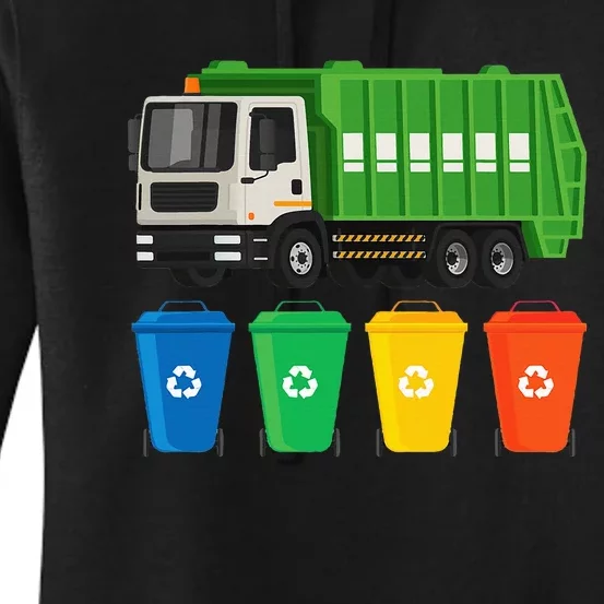 Garbage Truck Trash Recycling Lover Waste Management Women's Pullover Hoodie