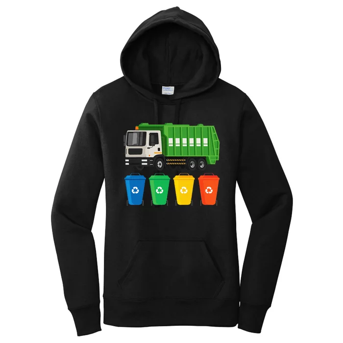 Garbage Truck Trash Recycling Lover Waste Management Women's Pullover Hoodie