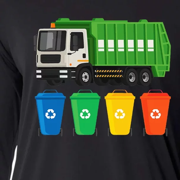 Garbage Truck Trash Recycling Lover Waste Management Cooling Performance Long Sleeve Crew