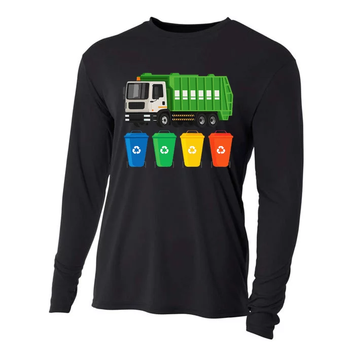 Garbage Truck Trash Recycling Lover Waste Management Cooling Performance Long Sleeve Crew