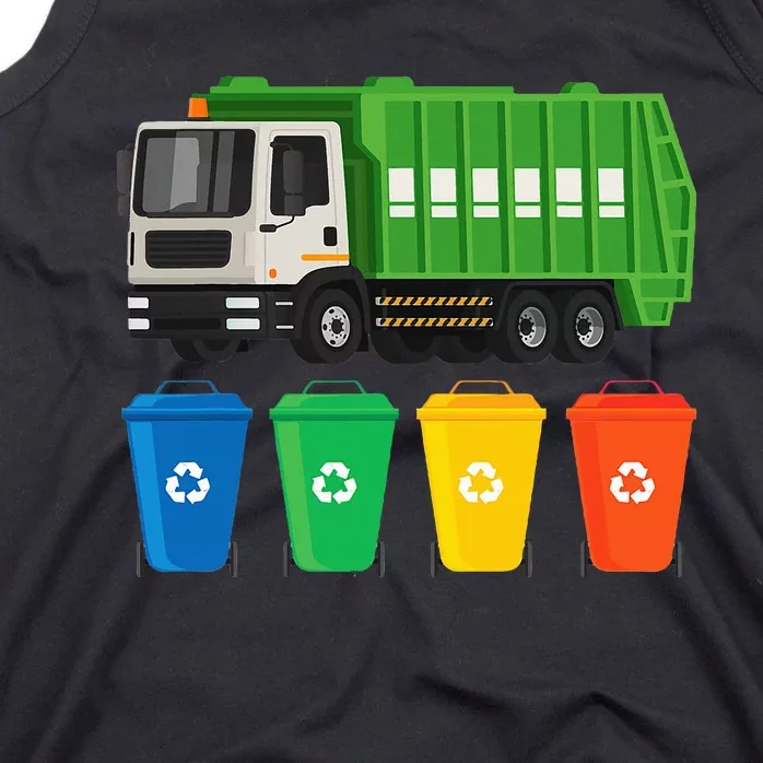 Garbage Truck Trash Recycling Lover Waste Management Tank Top