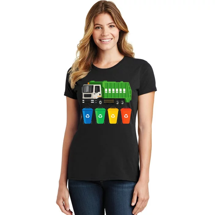 Garbage Truck Trash Recycling Lover Waste Management Women's T-Shirt