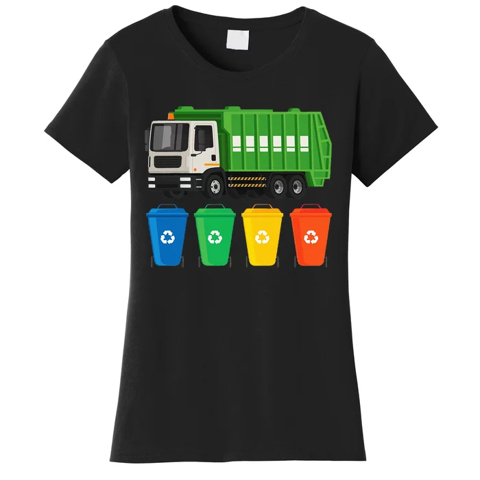 Garbage Truck Trash Recycling Lover Waste Management Women's T-Shirt