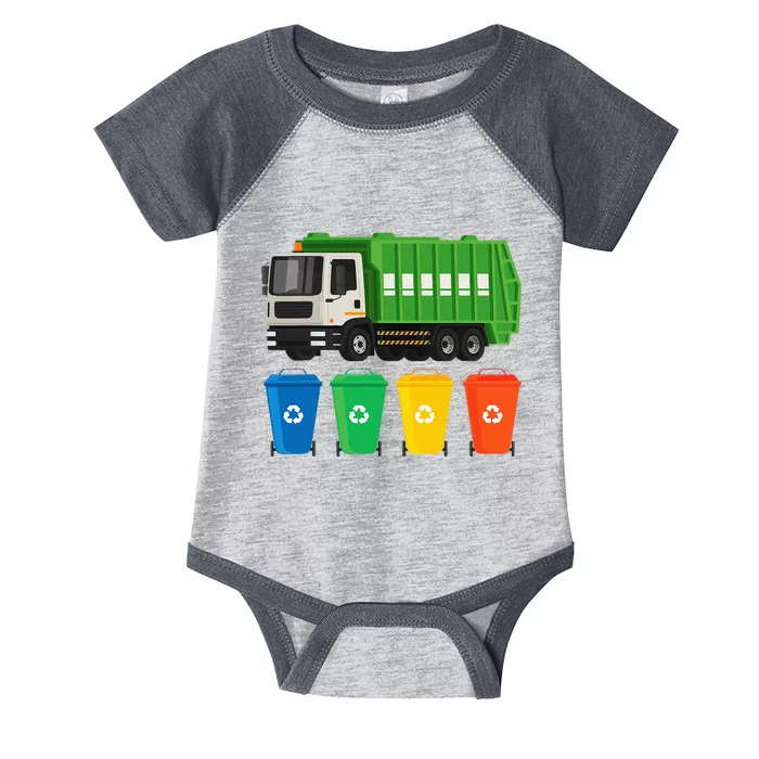 Garbage Truck Trash Recycling Lover Waste Management Infant Baby Jersey Bodysuit