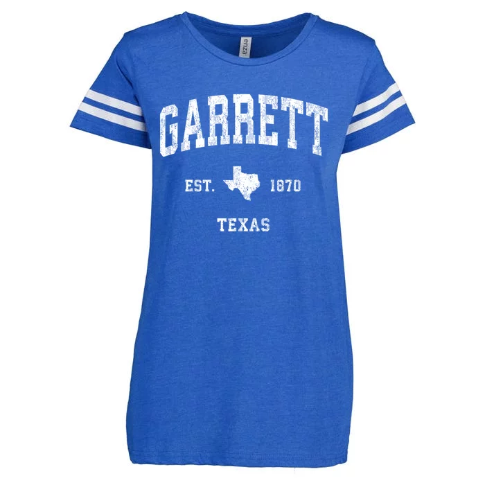 Garrett Texas Tx Vintage Established Athletic Sports Design Enza Ladies Jersey Football T-Shirt