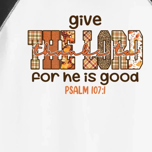 Give Thanks To The Lord Thanksgiving Leopart Vibes Autum Gift Toddler Fine Jersey T-Shirt