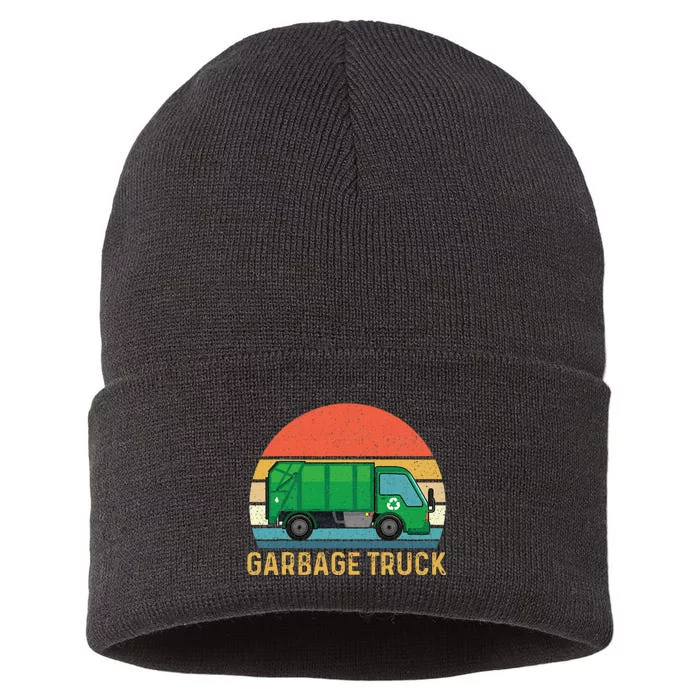 Garbage Truck Trash Recycling Lover Waste Management Sustainable Knit Beanie