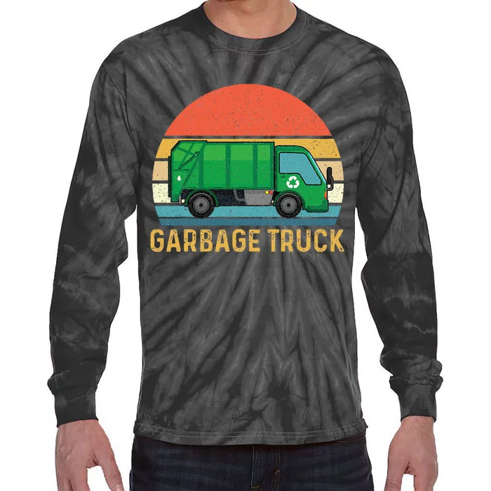 Garbage Truck Trash Recycling Lover Waste Management Tie-Dye Long Sleeve Shirt