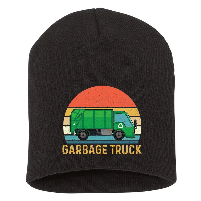 Garbage Truck Trash Recycling Lover Waste Management Short Acrylic Beanie