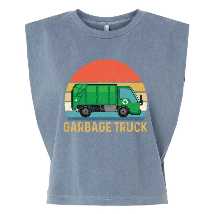 Garbage Truck Trash Recycling Lover Waste Management Garment-Dyed Women's Muscle Tee