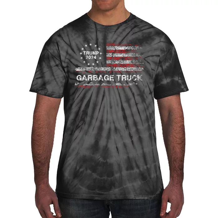 Garbage Truck Trump Supporter Garbage Trump 2024 Tie-Dye T-Shirt