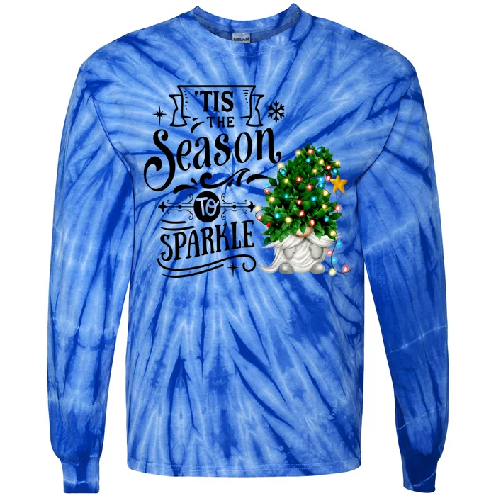 Gnomies Tis The Season To Xmas Christmas Gnome Cute Gift Tie-Dye Long Sleeve Shirt