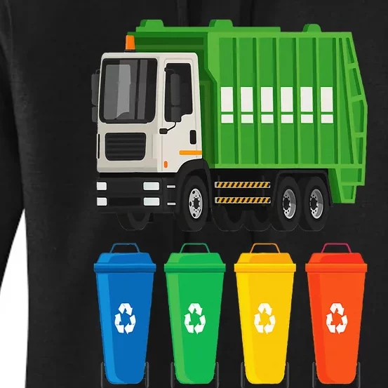 Garbage Truck  Truck Trash Recycling Lover Waste Management Women's Pullover Hoodie