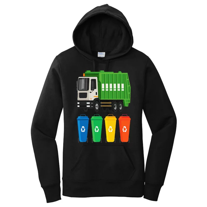 Garbage Truck  Truck Trash Recycling Lover Waste Management Women's Pullover Hoodie