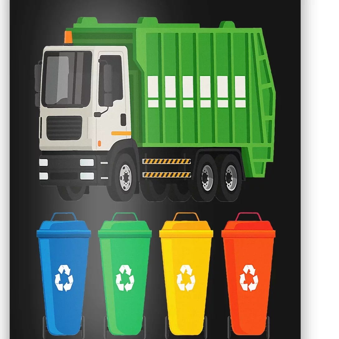 Garbage Truck  Truck Trash Recycling Lover Waste Management Poster