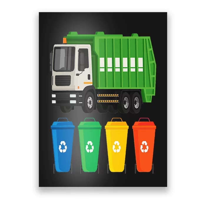 Garbage Truck  Truck Trash Recycling Lover Waste Management Poster