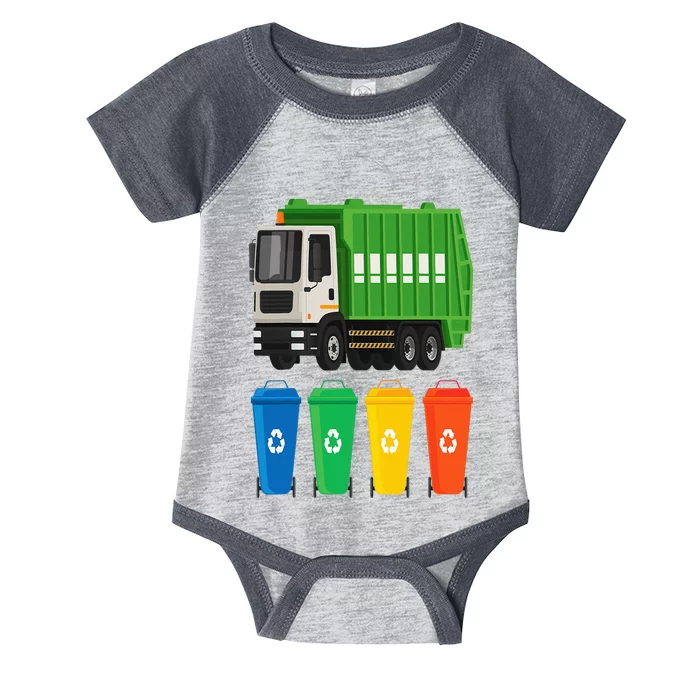 Garbage Truck  Truck Trash Recycling Lover Waste Management Infant Baby Jersey Bodysuit