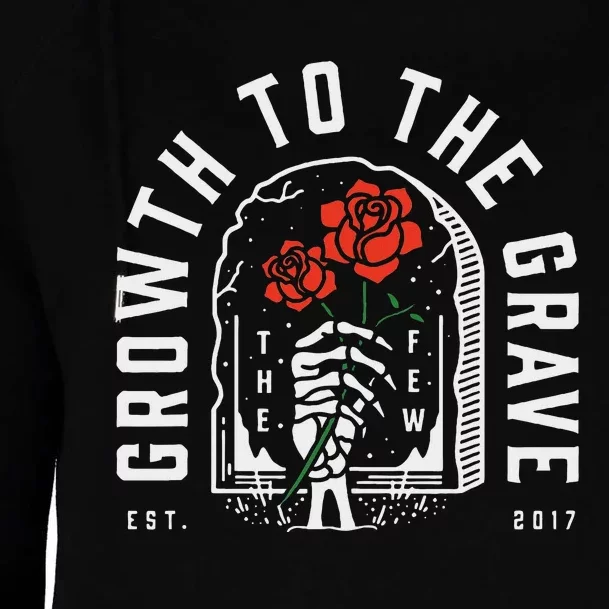 Growth To The Grave Funny Womens Funnel Neck Pullover Hood