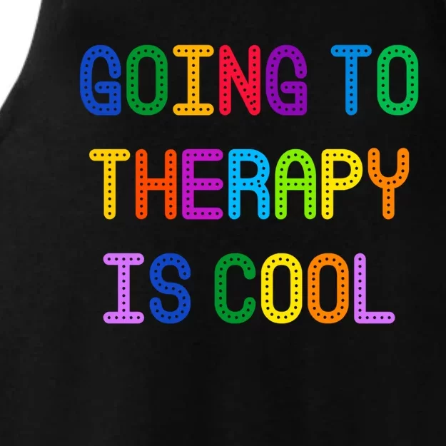 Going To Therapy Is Cool Funny Gift Ladies Tri-Blend Wicking Tank