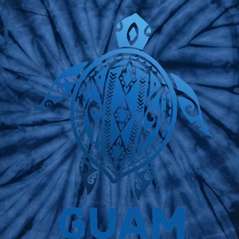 Guam Tribal Tattoo Blue Sea Turtle Souvenirs Tie-Dye T-Shirt