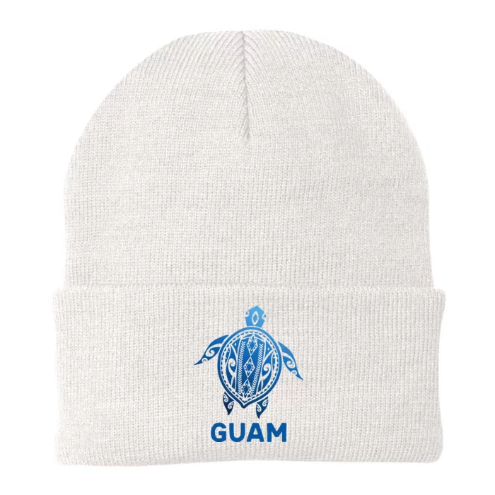 Guam Tribal Tattoo Blue Sea Turtle Souvenirs Knit Cap Winter Beanie