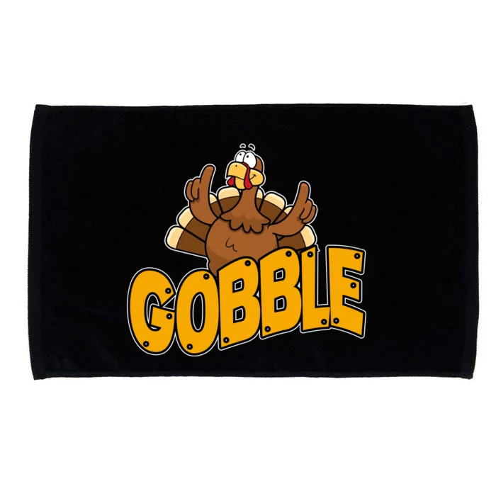 Gobble Turkey Thanksgiving Holiday Microfiber Hand Towel