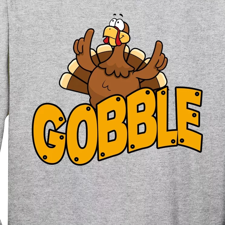 Gobble Turkey Thanksgiving Holiday Long Sleeve Shirt