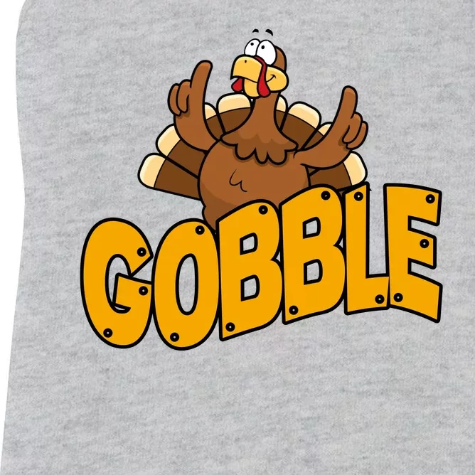 Gobble Turkey Thanksgiving Holiday Women's Racerback Tank