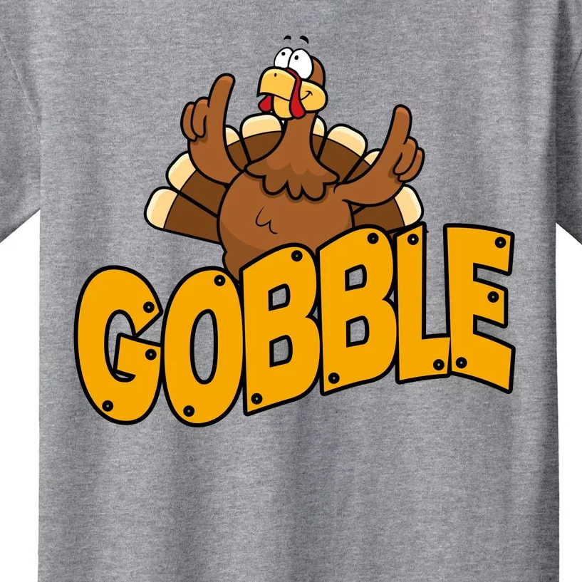 Gobble Turkey Thanksgiving Holiday Kids T-Shirt