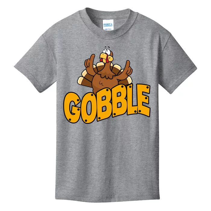 Gobble Turkey Thanksgiving Holiday Kids T-Shirt